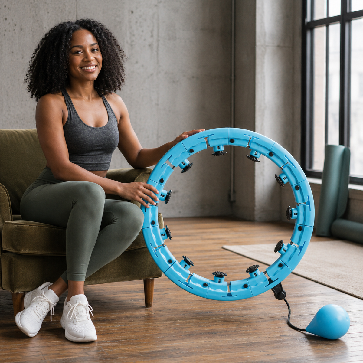 Smart Weighted Hula Hoop – Adjustable 24-Section Fitness Hoop