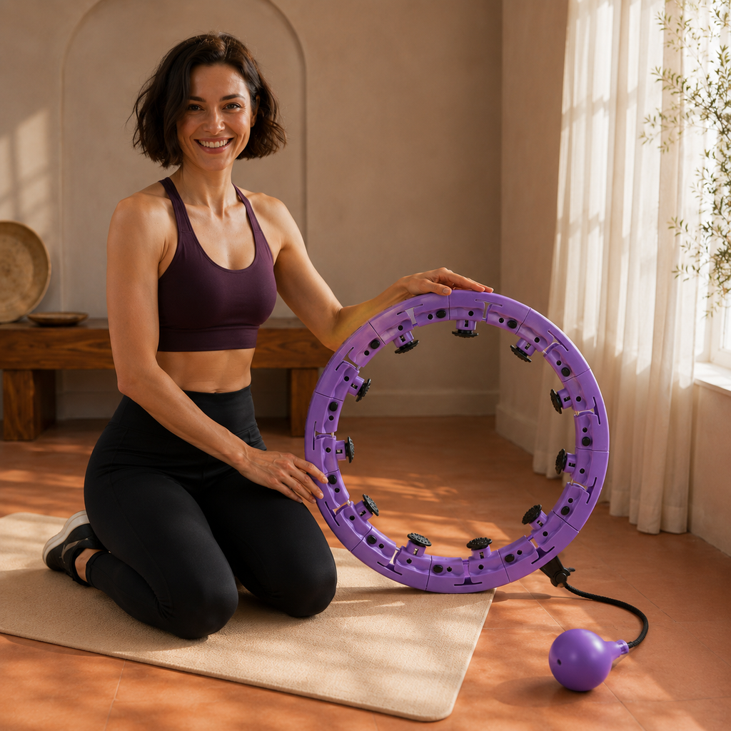 Smart Weighted Hula Hoop – Adjustable 24-Section Fitness Hoop