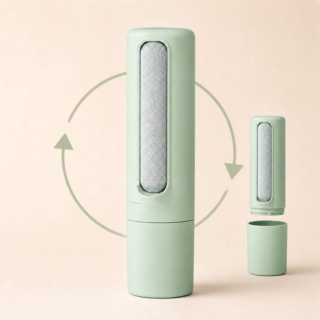 2-in-1 Reusable Pet Hair Remover Green