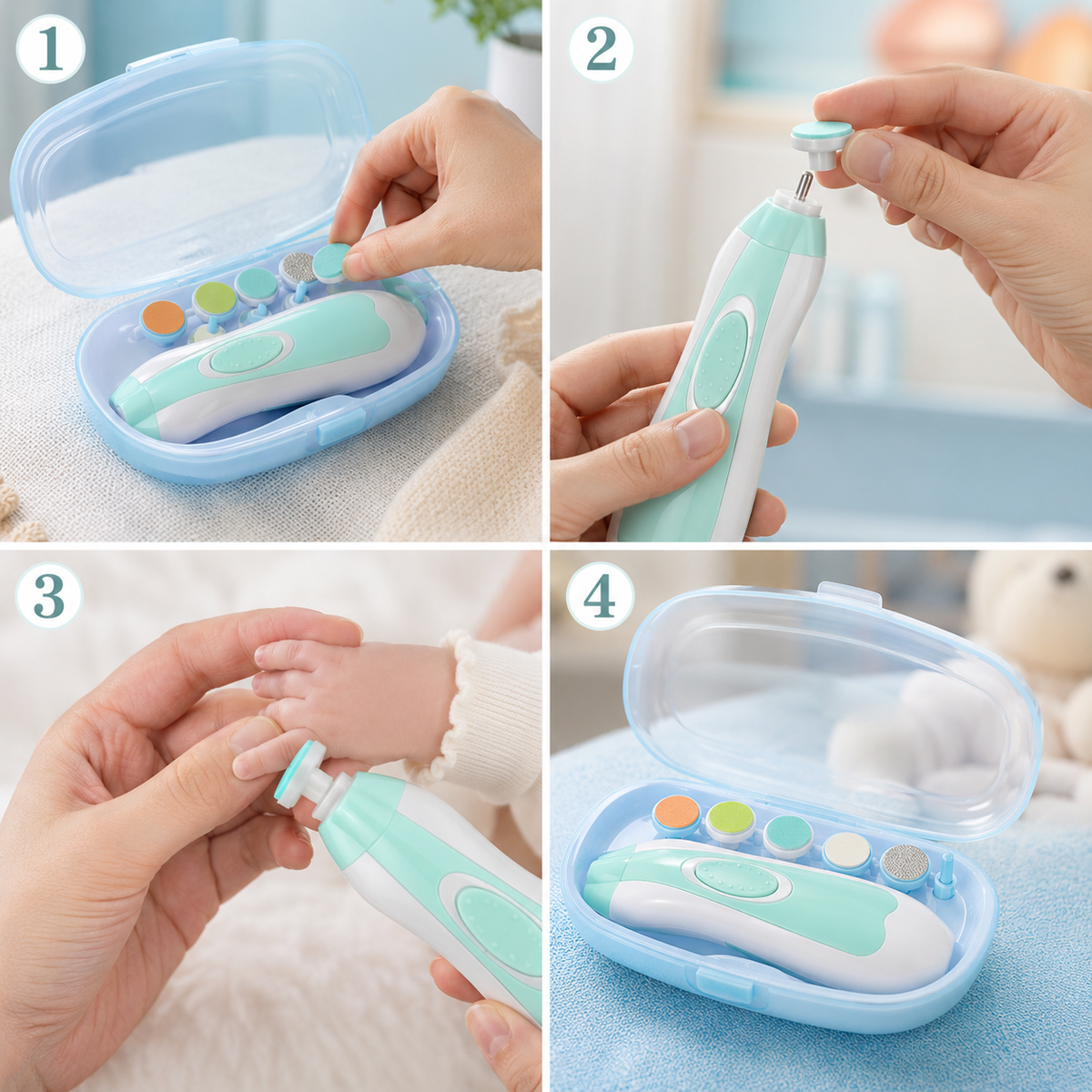 Electric Baby Nail Trimmer Set – Gentle & Safe Nail Care