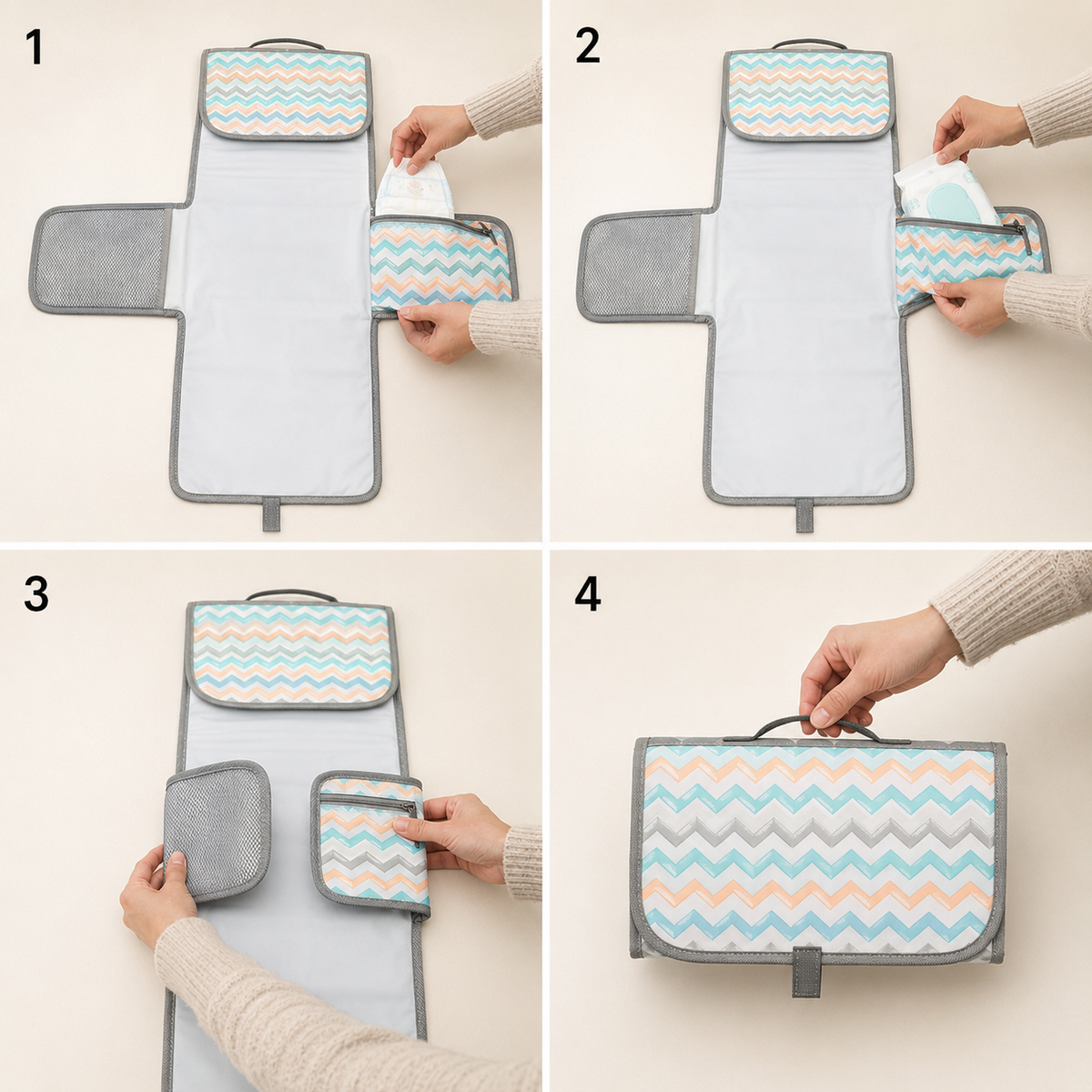 Portable Foldable Baby Changing Mat – Waterproof Travel Changing Pad