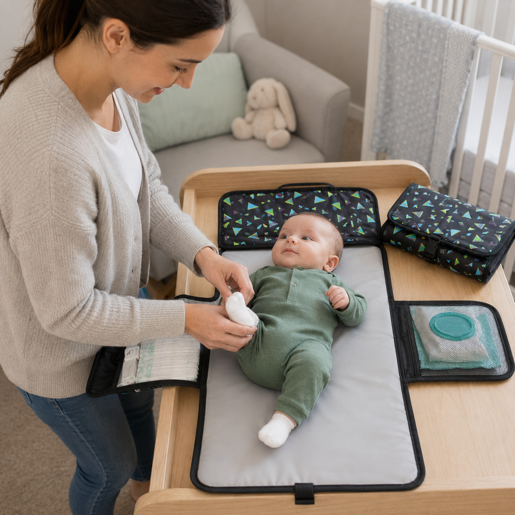 Portable Foldable Baby Changing Mat – Waterproof Travel Changing Pad