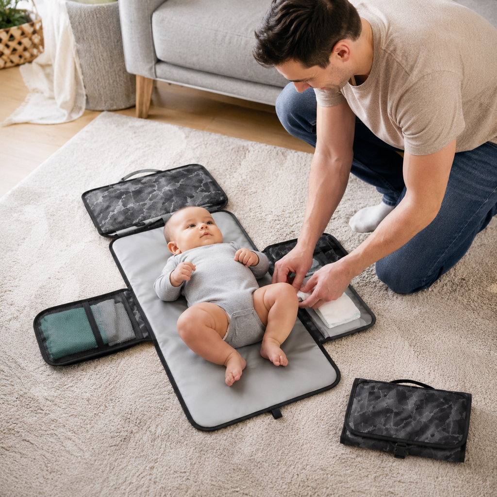Portable Foldable Baby Changing Mat – Waterproof Travel Changing Pad
