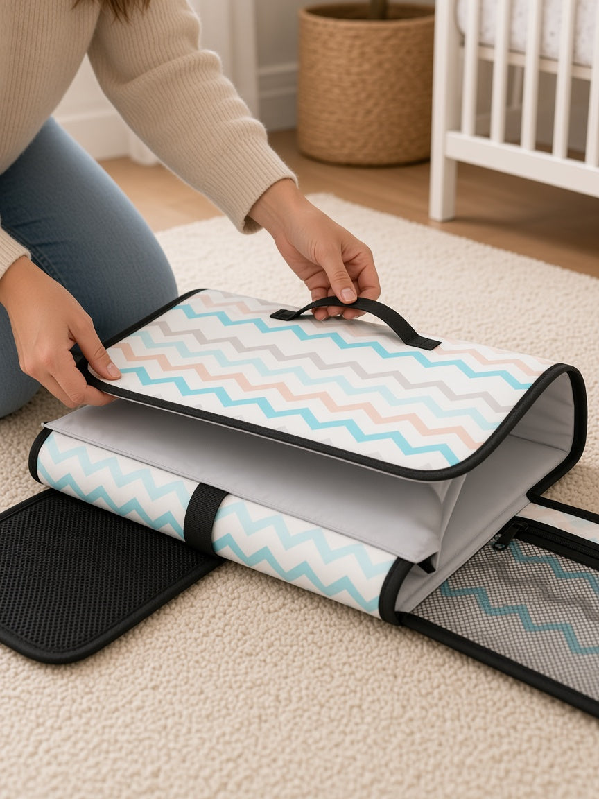 Unfold flat on any clean surface