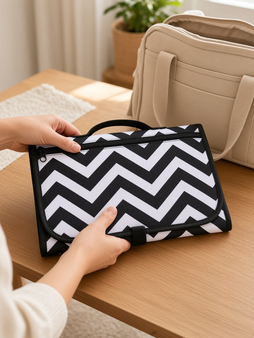 Fold into a travel clutch