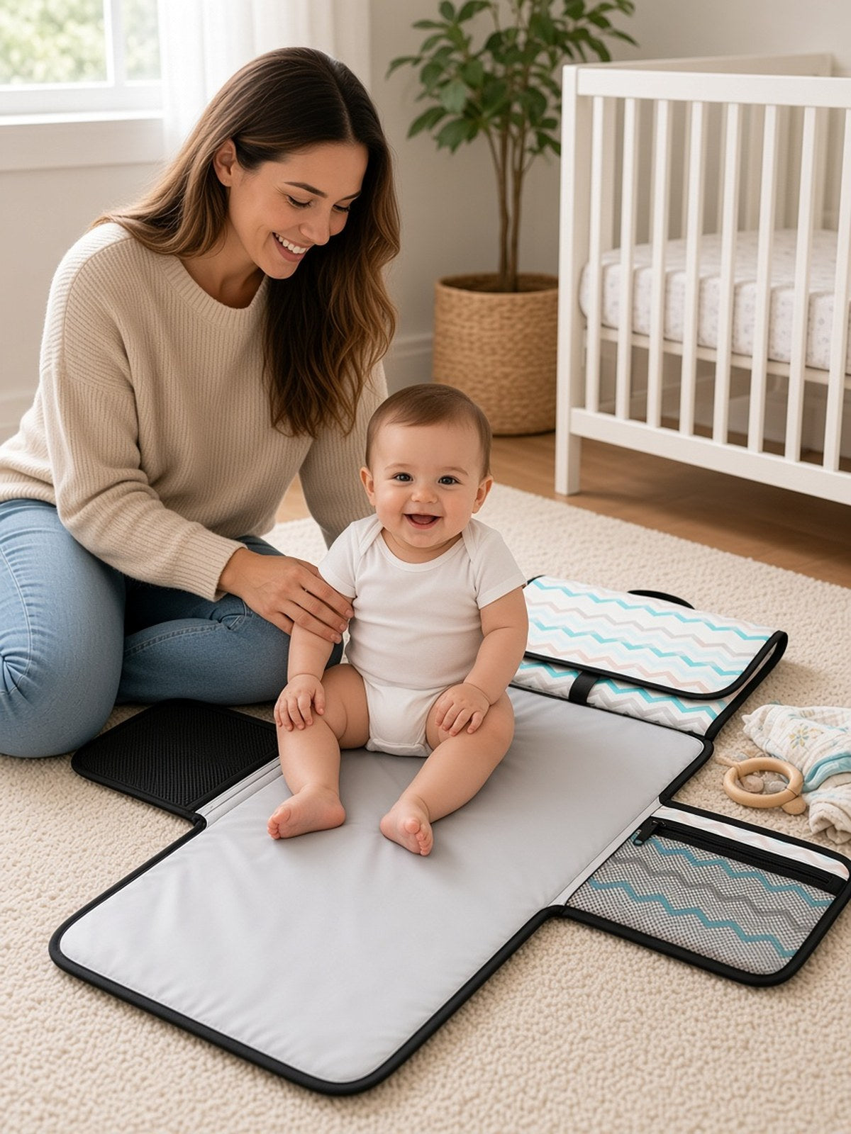 Portable Foldable Baby Changing Mat – Waterproof Travel Changing Pad — Colorful lifestyle